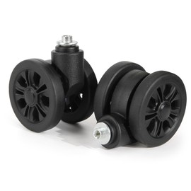 Volein Pack of 2 Suitcase Wheels Replacement Wheels Suitcase Replacement Wheels Wear-resistant Rubber Replacement Wheels for Most Suitcases (Black)