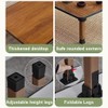 WIKLMOTH Japanese Wooden Folding Tea Coffee Tables, Square Floor Adjustable