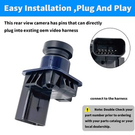 wzruiqipei Rear View Back Up Camera Reverse Park Assist Camera Compatible with Ford F250 F350 F450 F550 Super Duty 2013-2014 Replaces EC3Z-19G490-A