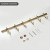 WINCASE Brass Hook Rack, Bathroom Towels Hooks Coat Rack, Antique