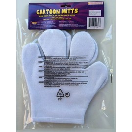 Rubies Jumbo Cartoon White Mitts Gloves Mickey Mouse Felt Clown Mime Dress Costume Hand