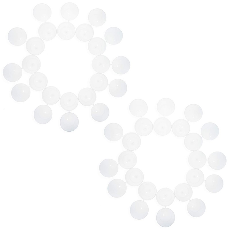 Set of 24 White Plastic Easter Eggs 2.25 Inches