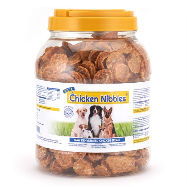 Pet Center Inc. (PCI) Chicken Nibble Dog Treats, 2.25lb. – 100% Real Raw Dehydrated Chicken Breast Bites for Small, Medium & Large Puppies & Dogs