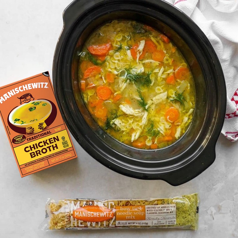 Manischewitz Chicken Broth 17oz (3 Pack), Rich Flavor | Kettle