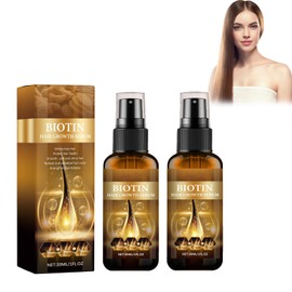 Moisturising 2Pc Biotin Haarwuchsspray,Biotin Haarspray,Biancat Haarwuchs Serum,Biotin Hair Growth Serum,Luxusbiotin Haarwuchsspray,Bio Haarwachstumsseren Thickening Herbal Serum,Für Dünnes Kaputtes