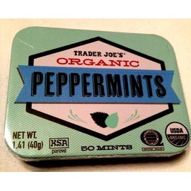 Trader Joe's Organic Peppermints 40g., 50 Mints (Pack of 2) by Trader Joe's [Foods]