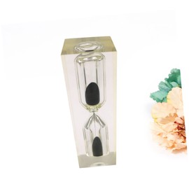 Ciieeo Creative Crystal Sandglass Timer for Sand Clock Decoration for Brushing Teeth Stylish Sandglass for Home Use and Black