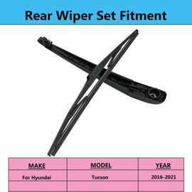 Rear Wiper Blade Arm Set Replacement for Hyundai Tucson 2016-2021 Back Glass Wipers, Factory OE Style Rear Windshield Wiper Arm & Blade