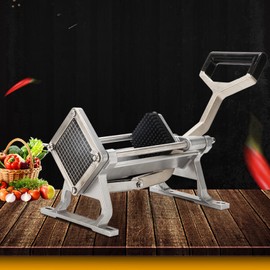 Potato Chipper Fry Potato Slicer French Fry Cutter Stainless Steel French Fry Potato Cutter for Home and Commercial Use (6mm)