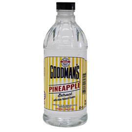 Goodman's Natural Pineapple Extract - Gluten-Free, Non-GMO, Kosher, Low Carb & Low Calorie, Low Alcohol, No Artificial Color, No Animal Products, No Sugar -Tropical Flavor for Baking & Cooking -1 Pint