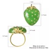Unbranded MUST HAVE!! 38.75ctw Green Jade STRAWBERRY Ring Vermeil Plated