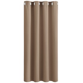 PONY DANCE Opaque Curtains Living Room – 1 Piece H 158 x 132 cm Blackout Curtain Children's Room Curtains with Eyelets Thermal Curtain Against Cold and Heat Cappuccino