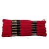 Trebla Pack of 6 Embroidery Thread/Skeins - 8m - Red