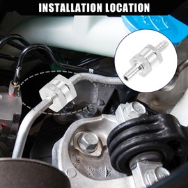 Hihaha Fuel Line Check Valve/Inner Non Return One Way Check Valve Fuel Petrol Gasoline Diesel for Fuel Systems/Durable Aluminum Alloy 5/16" 8mm OD / 2pcs