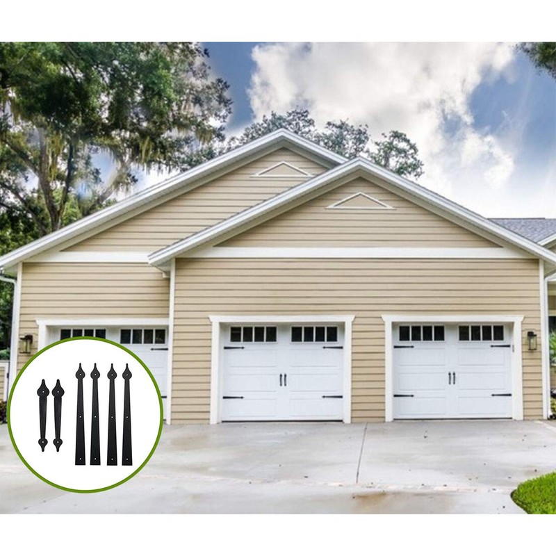 BFMY Decorative Metal Garage 4 Hings and 2 Handles, Decorative