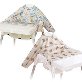 CoolaPeach 2Set Feeding Bibs Long Sleeve Baby Bib - Mess-Proof Feeding Bibs for Babies - Adjustable, Waterproof, and Highchair/Table Attachment,Fits Ages 6-24 Months(Elephant)