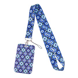 Tabanzhe Lanyard with Card Holder-Waterproof Clear ID Badge Holder and Lanyard Neck Strap for Badges ID Cards Business Cards Key Rings Office School Teachers Students