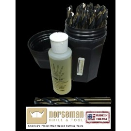 Norseman / Viking 29pc Super Premium Drill Bit Set 44170 USA MADE W/ CUTTING OIL
