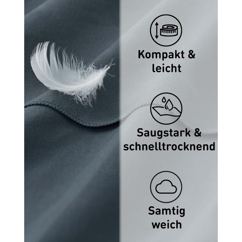 Fit-Flip Microfibre Towel in All Colours and Sizes, Lightweight Sports
