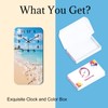 Beach Themed Wall Clock Battery Operated, 12 Inch Wooden Wall-Clocks