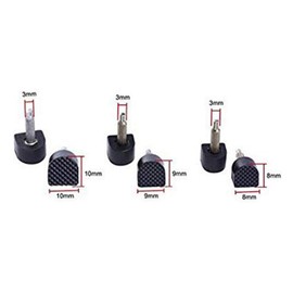 6 Pairs Women Lady Black Non-slip U-shape Heel Tips High Heel Repair Tips Caps Protectors Shoes Replacement Dowels For Minimizes Squeaking Of High-heeled Shoes (Size 8, 9, 10 mm)