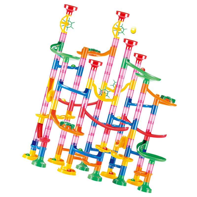 Marble Run Building Blocks Three Dimensional DIY Race Track Marble