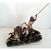 US Poseidon on Hippocampus Chariot Nautical Statue Sculpture Figure