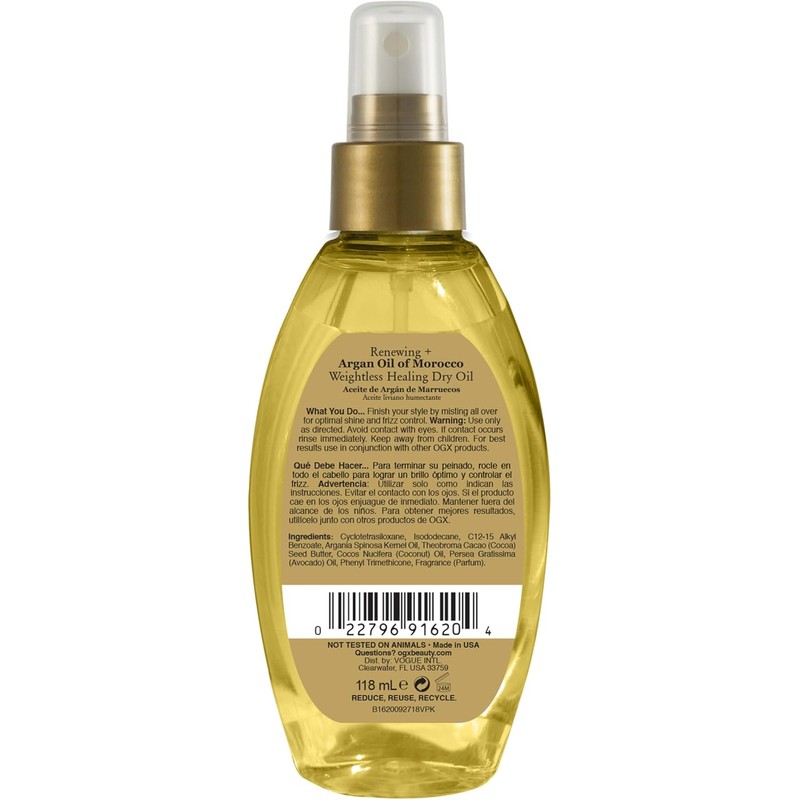 OGX, Tratamiento Capilar Renovador de Aceite de Argán, 118 ml