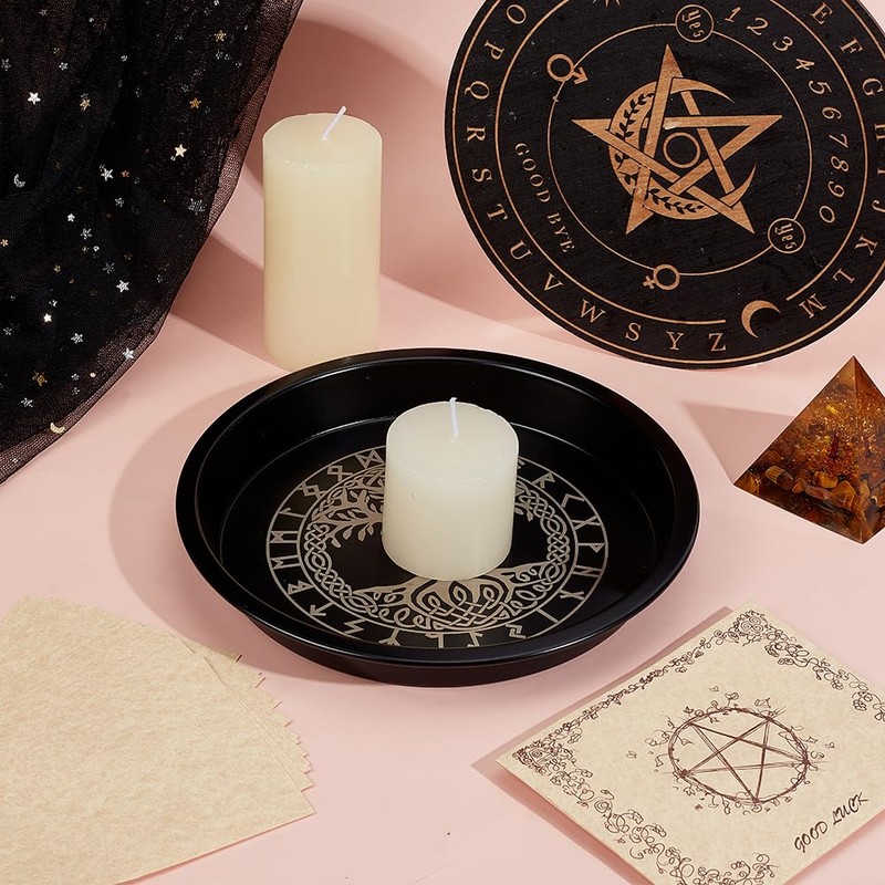 HOBBIESAY Altar Ritual Plate Offering Bowl for Witchcraft Practice