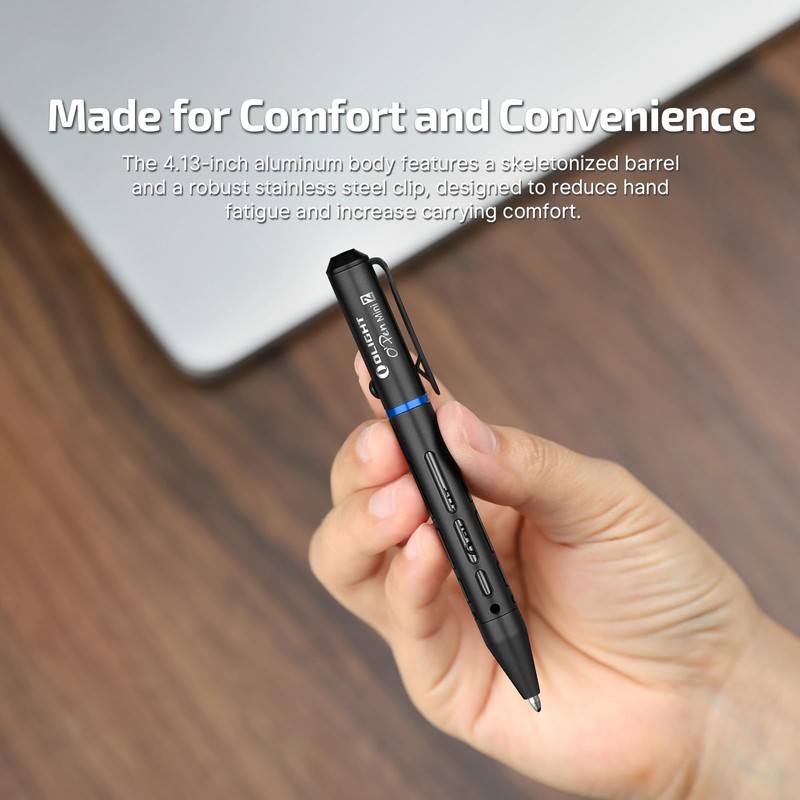 OLIGHT O'Pen Mini 2 Ballpoint Pen, Switch between Replaceable Black