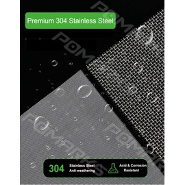Woven Wire 120 Mesh, 2 Roll 30 x 100 cm 304 Stainless Steel Mesh Screen for DIY, Ventilation, Filter, Security, Windows & Garden etc.
