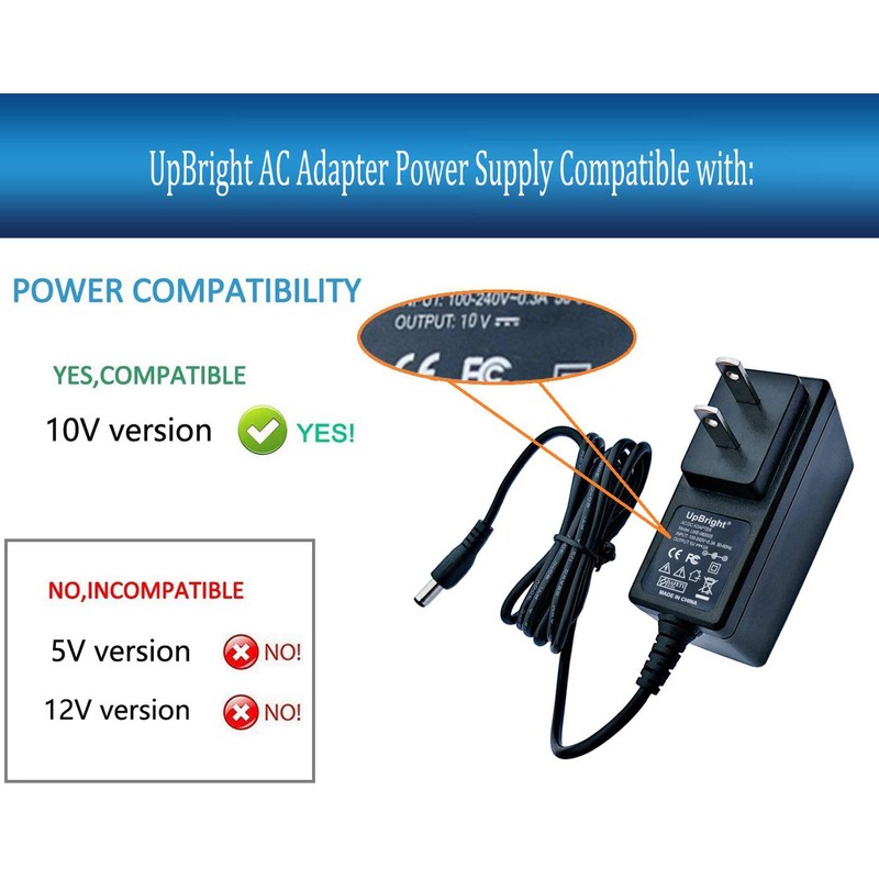 UpBright 10V AC/DC Adapter Compatible with Dogtra Super-X 3502NCP ARC