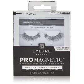 Eylure PROMAGNETIC Eyeliner & Lash Kit, No 117 Natural Fiber Eyelashes, Black