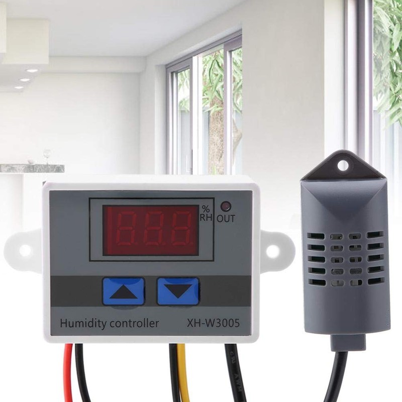 Higrómetro digital, XH-W3005 Controlador de interruptor de higrómetro digital Sensor