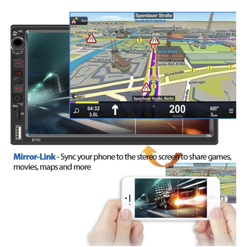 KUMK B700 7 Inch Car Multimedia Player Head Unit (Pre-owned)