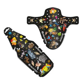 Riesel Design® Set of 1 x Dirt: Fink & 1 x Dirt: Sparrow Mudguard Children's Bicycle / Splash Guard for Children Bicycle or Mountain Bike / Mudguard for Boys and Girls - Stickerbomb