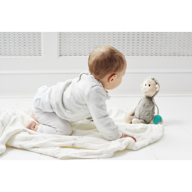 Matchstick Monkey Plush Monkey with Velcro Arms, Multicolour, Medium