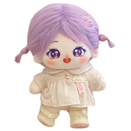 niannyyhouse 20cm Plush Doll Girl Humanoid Stuffed Body no Attribute 8" Normal Body Wearable Clothing Dress Up Gifts (a-43-with Skeleton)