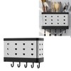 Utensil Holder Stainless Steel Wall Mount Chopstick Draining Storage Shelf