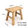 ANQILEE Handmade Solid Wood Stool Milking10 Height Wooden Step Stool