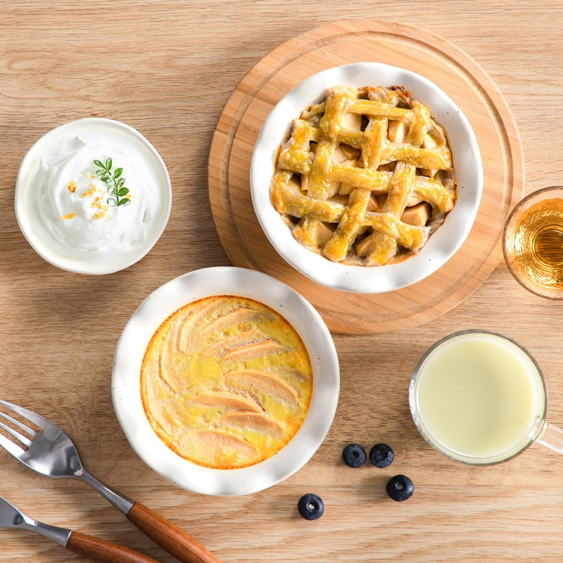 vancasso Mini Pie Pans Set of 6, 5.2 Inch Ceramic