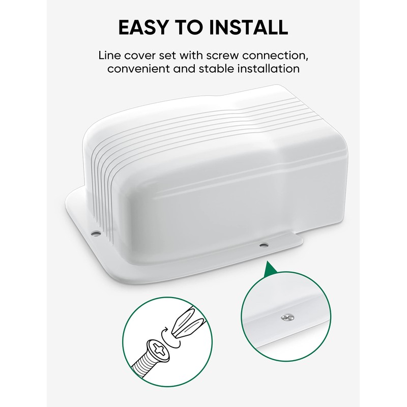 Plusluck 5" Entry Wall Cover Line Cover Set Parts PVC