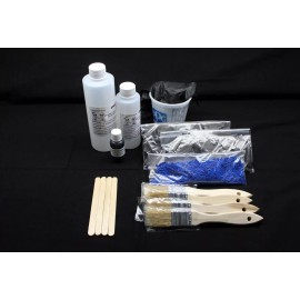 Composite Guys DIY FORGED CARBON FIBER KIT 120 GRAMS OF REAL CARBON FIBER WITH BLUE FIBERGLASS