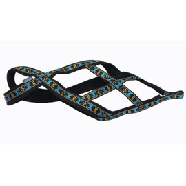 Dogs My Love Weight Pulling Sledding Dog Harness X-Back Style Black Small, 18" Neck Circumference