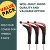 Golf Club Head Covers Woods Hybrids Value 3/4 Pack, Headcovers