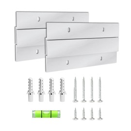French Cleat Mirror Hanger Kit 4 inch 2 Pairs 50 lb Z Hanging Heavy Picture Mirror Frame Wall Mounting Bracket Hardware Duty Clips Hangers Brackets Mount Cleat Cabinet Shelf Hooks Art Board Canvas