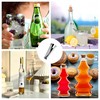 215 Pcs Silver Wine Pourer,Reusable Aluminum Foil Pour Spout with