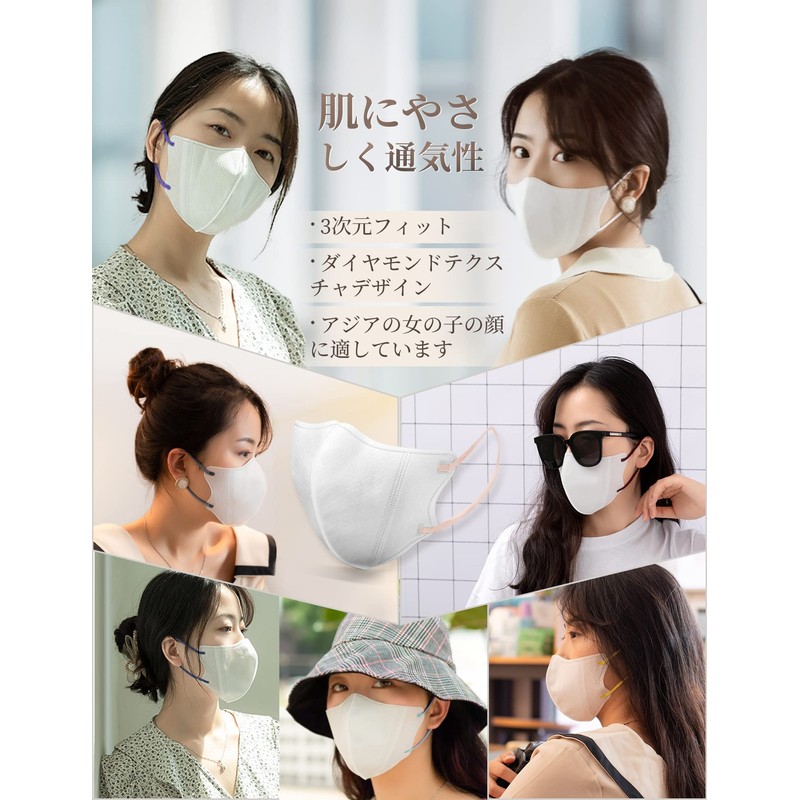 FunHoom Non-Woven Disposable Mask, 3D Shape, Small Size, Makes Your