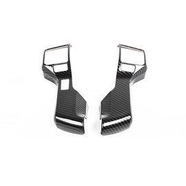 Tocatus Steering Wheel Cover Trim for 2014-2022 Toyota 4Runner SUV Tacoma Tundra, ABS Carbon Fiber 2PCS (5 Holes)