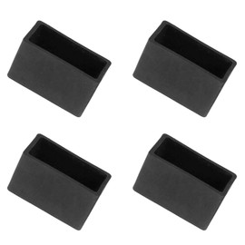METALLIXITY 40mm x 20mm Chair Leg End Covers 40mm x 20mm Rectangle PVC Furniture Mat Furniture Foot Caps Floor Protector for Sofa Table Patio Chair Black